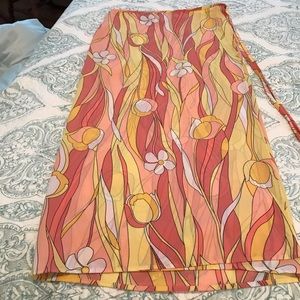 Boho retro wrap skirt